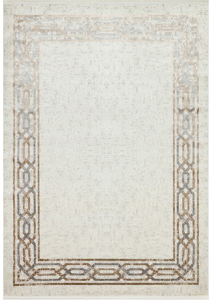 Springfield Bej Çerçeveli Polyester makine Salon Halısı