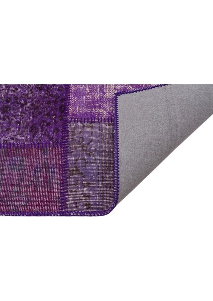 Patchwork Mor Patchwork Yün ve Pamuk El Dokuma Oda Salon Halısı fiyatları