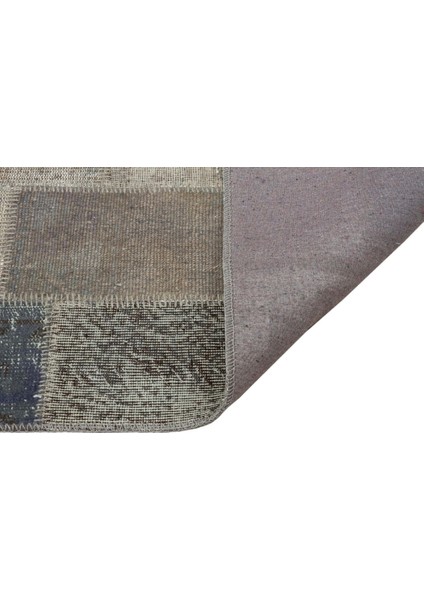 Patchwork Gri Patchwork Yün ve Pamuk El Dokuma Oda Salon Halısı fiyatları