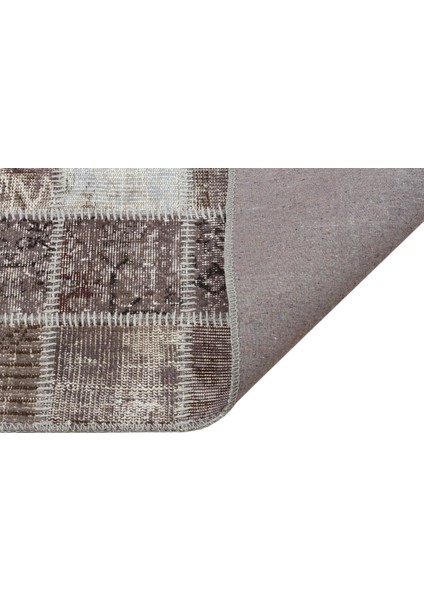 Patchwork Gri Patchwork Yün ve Pamuk El Dokuma Oda Salon Halısı fiyatları