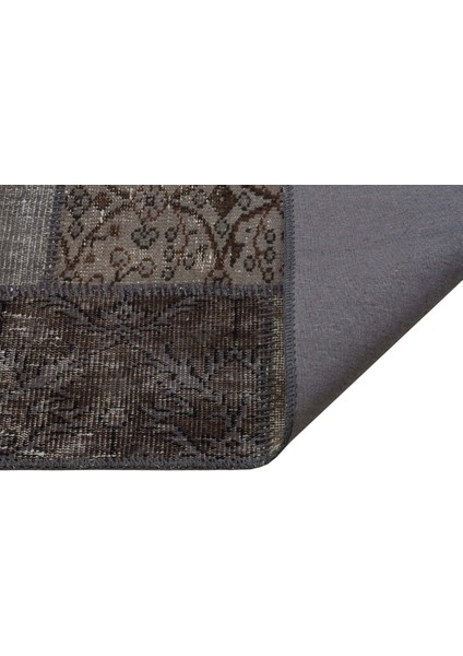 Patchwork Gri Patchwork Yün ve Pamuk El Dokuma Oda Salon Halısı fiyatları