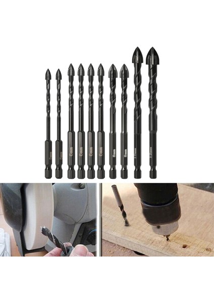 10PCS Duvar Matkap Bit Set Üçgen Bit Aracı Mermer Için (Yurt Dışından)