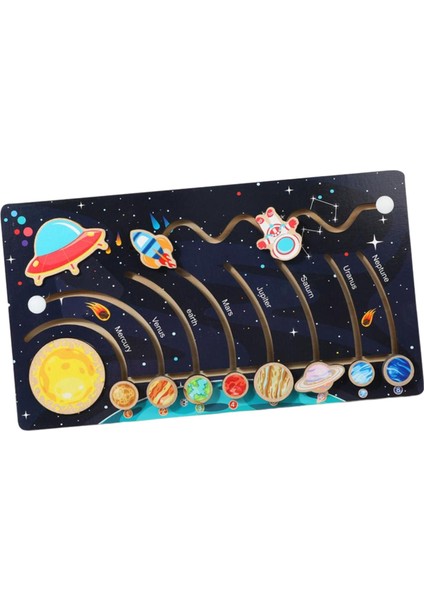 Ahşap Güneş Sistemi Bulmacalar Yapboz Bulmacalar Astronot Ev Için Düşünüyor (Yurt Dışından)