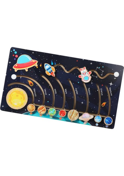 Ahşap Güneş Sistemi Bulmacalar Yapboz Bulmacalar Astronot Ev Için Düşünüyor (Yurt Dışından)