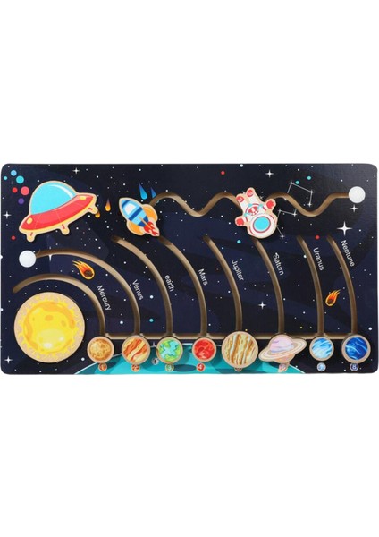Ahşap Güneş Sistemi Bulmacalar Yapboz Bulmacalar Astronot Ev Için Düşünüyor (Yurt Dışından)