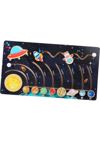 Ahşap Güneş Sistemi Bulmacalar Yapboz Bulmacalar Astronot Ev Için Düşünüyor (Yurt Dışından)