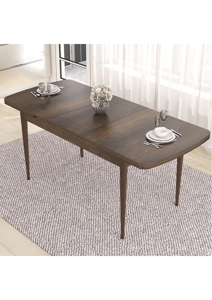 Concept Elf Serisi 80X132 Açılabilir Barok Ahşap Desen Mutfak Masa Takımı 4 Sandalye 1 Bench Gold Halkalı fırsatları
