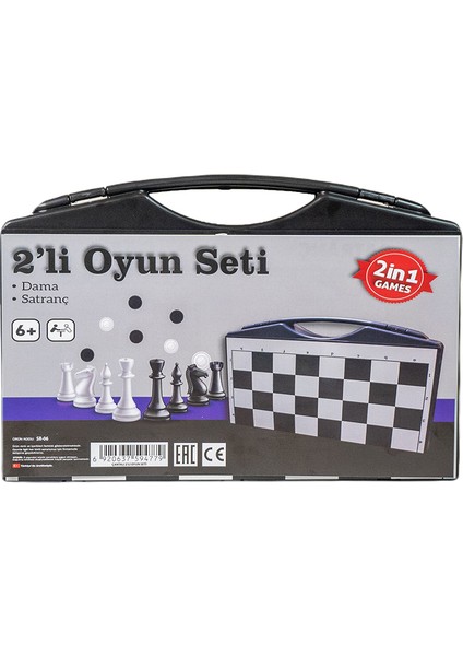 Çantalı 2’li Satranç ve Dama Seti