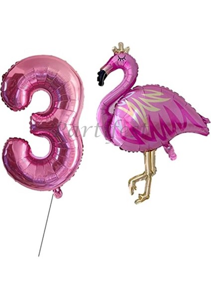 Flamingo Balon Set Flamingo Folyo Balon Set Konsept Doğum Günü Set Yaş Balon