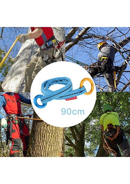 2pcs Ağaç Arboristi Sürtünme Koruyucu Döngü Hafif Kamp Cambium Tasarrufu Mavi 90CM Turuncu 90CM (Yurt Dışından)