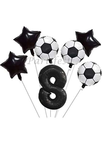 Futbol Konsept Balon Set Maç Konsept Doğum Günü Set Yaş Balon Set
