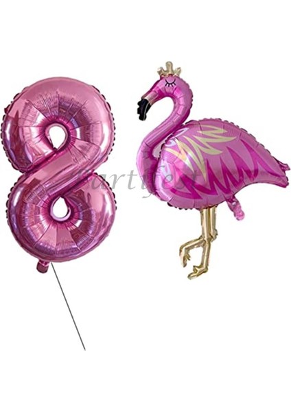 Flamingo Balon Set Flamingo Folyo Balon Set Konsept Doğum Günü Set Yaş Balon