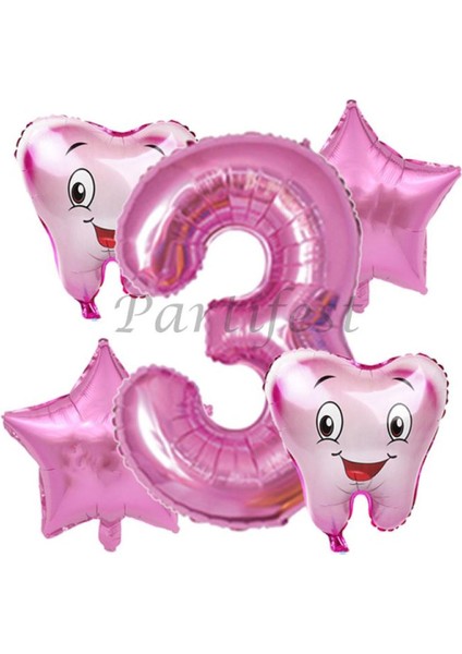 Diş Buğdayı Balon Set Ilk Dşim Folyo Balon Set Konsept Doğum Günü Set Yaş Balon