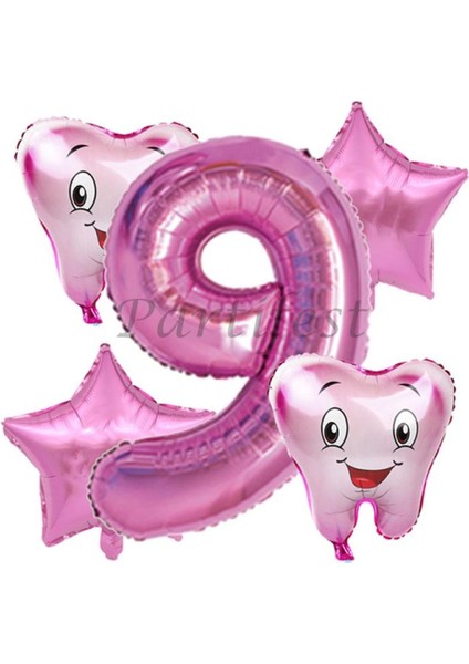 Diş Buğdayı Balon Set Ilk Dşim Folyo Balon Set Konsept Doğum Günü Set Yaş Balon