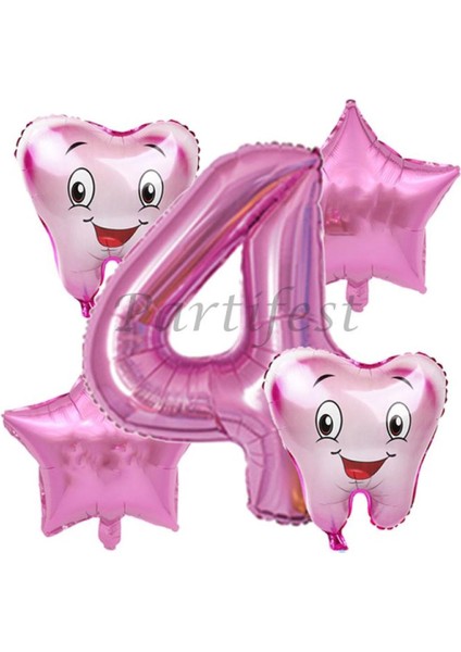 Diş Buğdayı Balon Set Ilk Dşim Folyo Balon Set Konsept Doğum Günü Set Yaş Balon