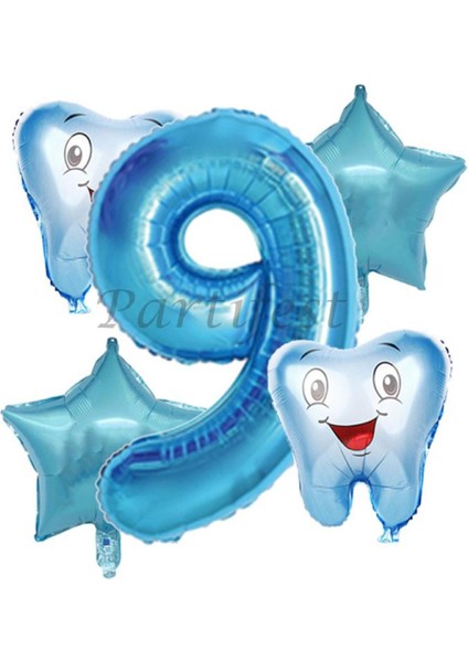 Diş Buğdayı Balon Set Ilk Dşim Folyo Balon Set Konsept Doğum Günü Set Yaş Balon