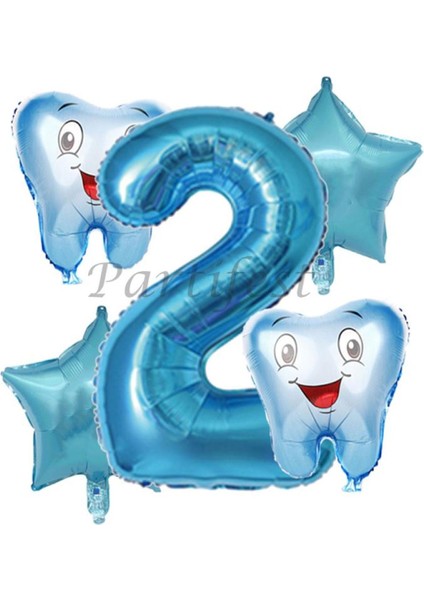 Diş Buğdayı Balon Set Ilk Dşim Folyo Balon Set Konsept Doğum Günü Set Yaş Balon