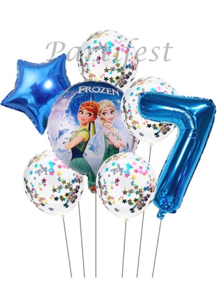 Frozen Balon Set Karlar Ülkesi Folyo Balon Set Konsept Doğum Günü Set Yaş Balon