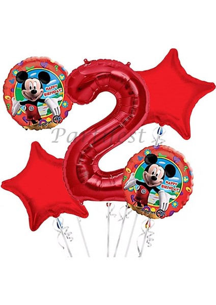 Mickey Mouse Balon Set Mickey Mouse Folyo Balon Set Konsept Doğum Günü Set Yaş Balon