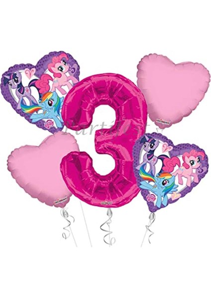 My Little Ponny Balon Set Balon Folyo Set My Little Ponny Konsept Doğum Günü Set Yaş Balon