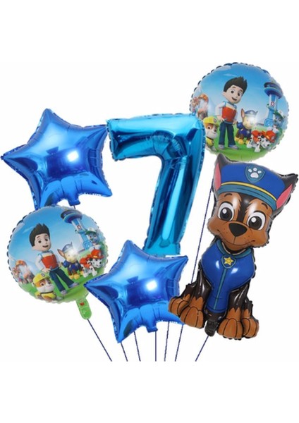 Paw Petrol Paw Patrol Polis Köpek Chase Yaş Balon Konsept Doğum Günü Set Yaş Balon Set