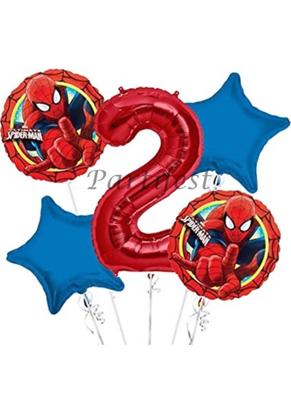 Spiderman Örümcek Adam Balon Set Balon Folyo Set Spiderman Konsept Doğum Günü Set Yaş Balon