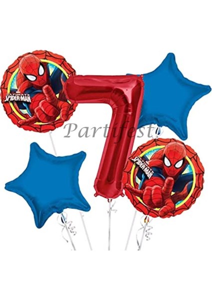 Spiderman Örümcek Adam Balon Set Balon Folyo Set Spiderman Konsept Doğum Günü Set Yaş Balon