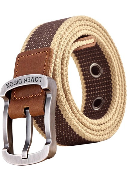 Canvas Kemer Eğitim Kemer Kumaş Spor Pantolonları Için Dokuma Bel Bandı Gençlik Haki 110CM (Yurt Dışından)