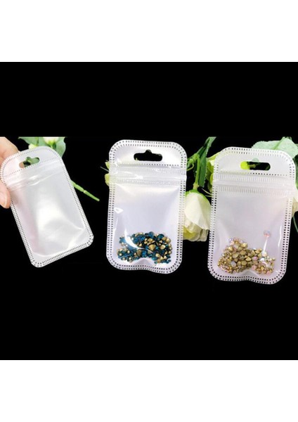 50 Adet Temizle Polipropilen Opp Kendinden Yapışkanlı Torbalar Hang Delik Ambalaj Torbaları ile -, 7X11CM Tarif Edildiği Gibi (Yurt Dışından)