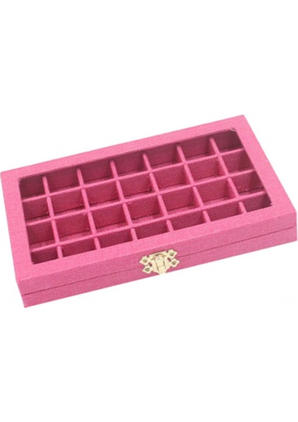 Çok Renkli 28 Gird Konteyner Nail Art Hap Boncuk Tutucu 25X15 cm Takı Kılıfı Gül Kırmızı (Yurt Dışından) fırsatları
