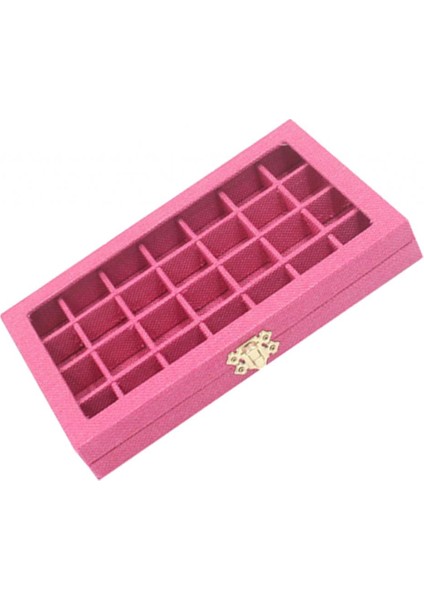 Çok Renkli 28 Gird Konteyner Nail Art Hap Boncuk Tutucu 25X15 cm Takı Kılıfı Gül Kırmızı (Yurt Dışından) indirimleri