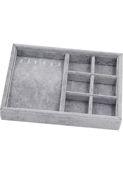 Kadife Takı Ekran Organizatör Tepsi Depolama Vitrin Ahşap Halka Konteyner B Izgara (Yurt Dışından) modelleri