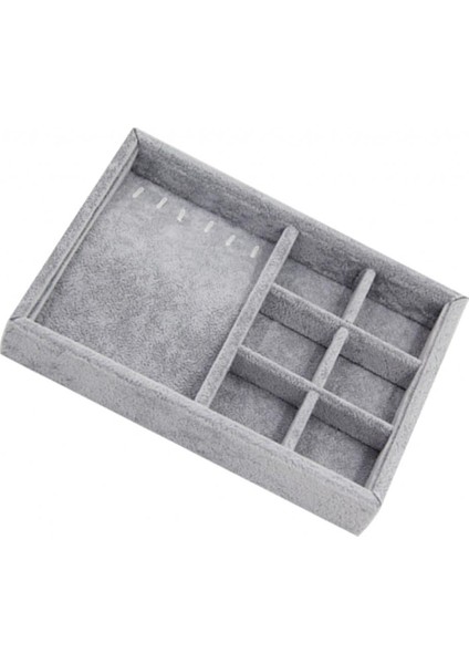 Kadife Takı Ekran Organizatör Tepsi Depolama Vitrin Ahşap Halka Konteyner B Izgara (Yurt Dışından) fırsatları