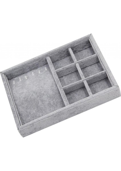 Kadife Takı Ekran Organizatör Tepsi Depolama Vitrin Ahşap Halka Konteyner B Izgara (Yurt Dışından) indirimleri