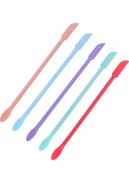 5pcs Silikon Spatula Seti Uzun Kaşık Dar Şişe Kozmetik Kavanozu Için Dayanıklı (Yurt Dışından)