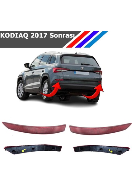 - Skoda Kodiaq Arka Tampon Reflektörü Sol ve Sağ Takım 2017 Sonrası 565945105
