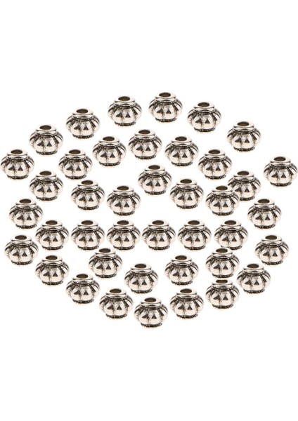 Prettyia 100PCS Pumpkin 10X8MM Gevşek Boncuklar Takı Yapımı 3mm Delik Arap (Yurt Dışından)