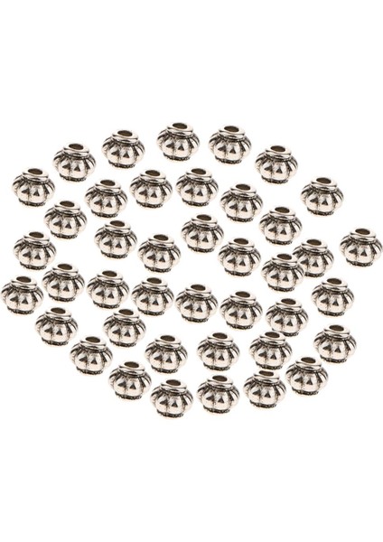 Prettyia 100PCS Pumpkin 10X8MM Gevşek Boncuklar Takı Yapımı 3mm Delik Arap (Yurt Dışından)