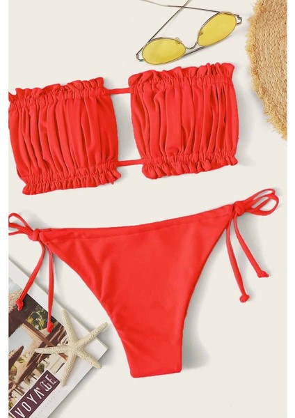 Brezilya Model Büzgülü Bağlamalı Bikini Altı fiyatları