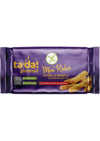 Glutensiz Peynirli Dereotlu Mini Kraker 85 gr