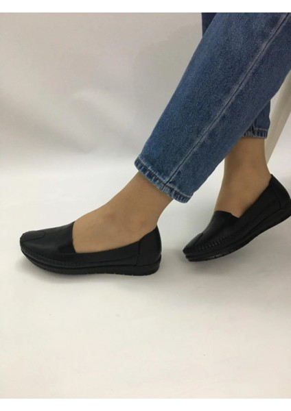 Deri Tam Ortopedik Kadın Ayakkabı 9120 - Siyah - 39 - ST01877-SİYAH-39