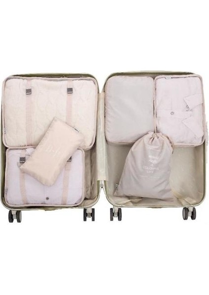 Seyahat Paketleme Küpleri 6 Pc Seti, Bagaj Paketleme Organizatörleri (Bej) (Yurt Dışından)