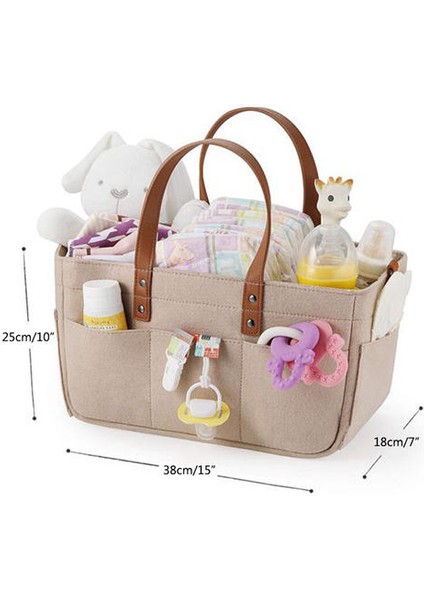 Bebek Bezi Caddy Organizatör Bebek Duş Sepeti Taşınabilir Kreş Saklama Kutusu Araba Depolama Sepeti Oyuncaklar Için Kreş Odası | Katlanabilir Saklama Torbaları (Yurt Dışından)