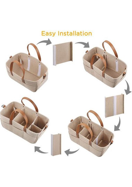 Bebek Bezi Caddy Organizatör Bebek Duş Sepeti Taşınabilir Kreş Saklama Kutusu Araba Depolama Sepeti Oyuncaklar Için Kreş Odası | Katlanabilir Saklama Torbaları (Yurt Dışından)