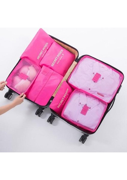 7 Adet / Grup Ev Depolama Malzemeleri Taşınabilir Su Geçirmez Işlevli Seyahat Aksesuarları Seyahat Çantası Oxford | Katlanabilir Saklama Torbaları (Pembe) (Yurt Dışından) fırsatları