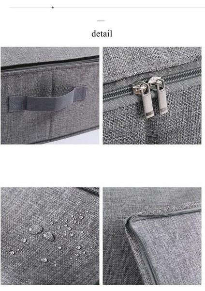 Pamuk Keten Yatakta Saklama Kutusu Katlanabilir Yorgan Organizatör Büyük Kapasiteli Giyim Kapak Fermuarlı Organizatör ile Saklama Sepetleri | Katlanabilir Saklama Torbaları (Yurt Dışından) fırsatları