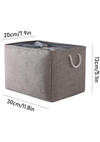 Kumaş Organizatör Kitaplar Oyuncaklar Giysi Sepeti Ev Depolama Araçları Kolu ile Katlanır Depolama Sepeti Keten Saklama Kutusu Bineleri | Katlanabilir Saklama Torbaları (Yurt Dışından)