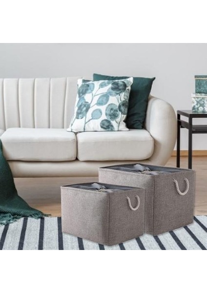 Kumaş Organizatör Kitaplar Oyuncaklar Giysi Sepeti Ev Depolama Araçları Kolu ile Katlanır Depolama Sepeti Keten Saklama Kutusu Bineleri | Katlanabilir Saklama Torbaları (Yurt Dışından) indirimleri