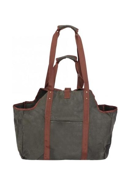 Ev Dayanıklı Saklama Çantası Mumlu Ahşap Çanta Seyahat Taşınabilir Büyük Kalınlaşmak Yakacak Odun Günlüğü Taşıyıcı Tote Çanta Organizatör | Saklama Torbaları (Yurt Dışından)