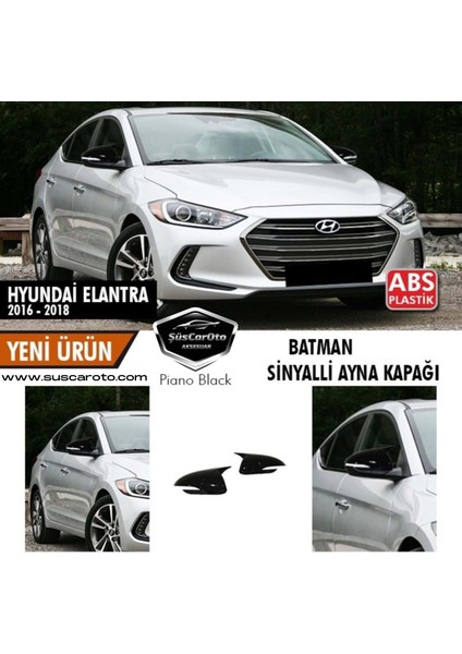 Hyundai Elantra Sinyalli 2016-2018 Batman Yarasa Ayna Kapağı